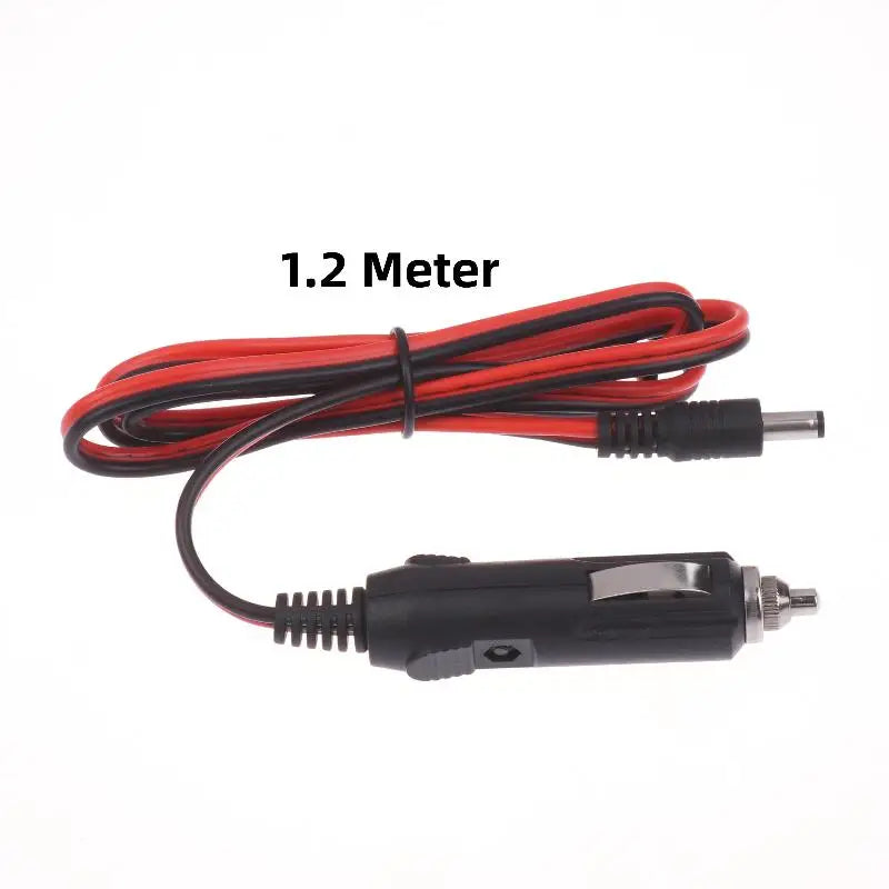 1Pcs Car Charger Power Cable 1.2 Meters DC5525 Universal 12V 5A Male Plug Cable Connection Line With LED Light Oasis Select