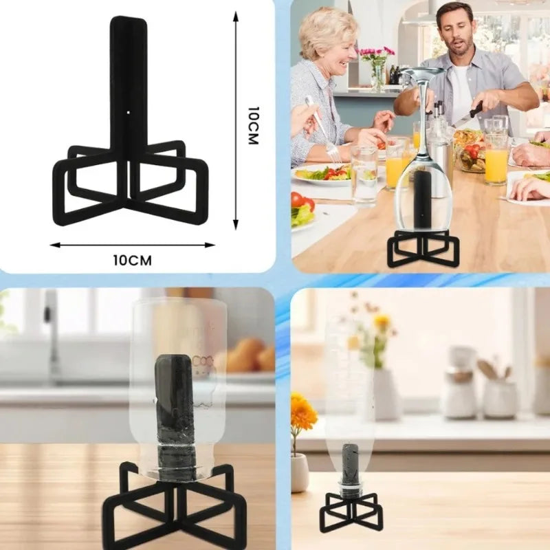 1Pcs Stable Water Bottle Drying Rack Reusable Efficient Dust-proof Milk Holder Prevent Tipping Over Safe Material Oasis Select