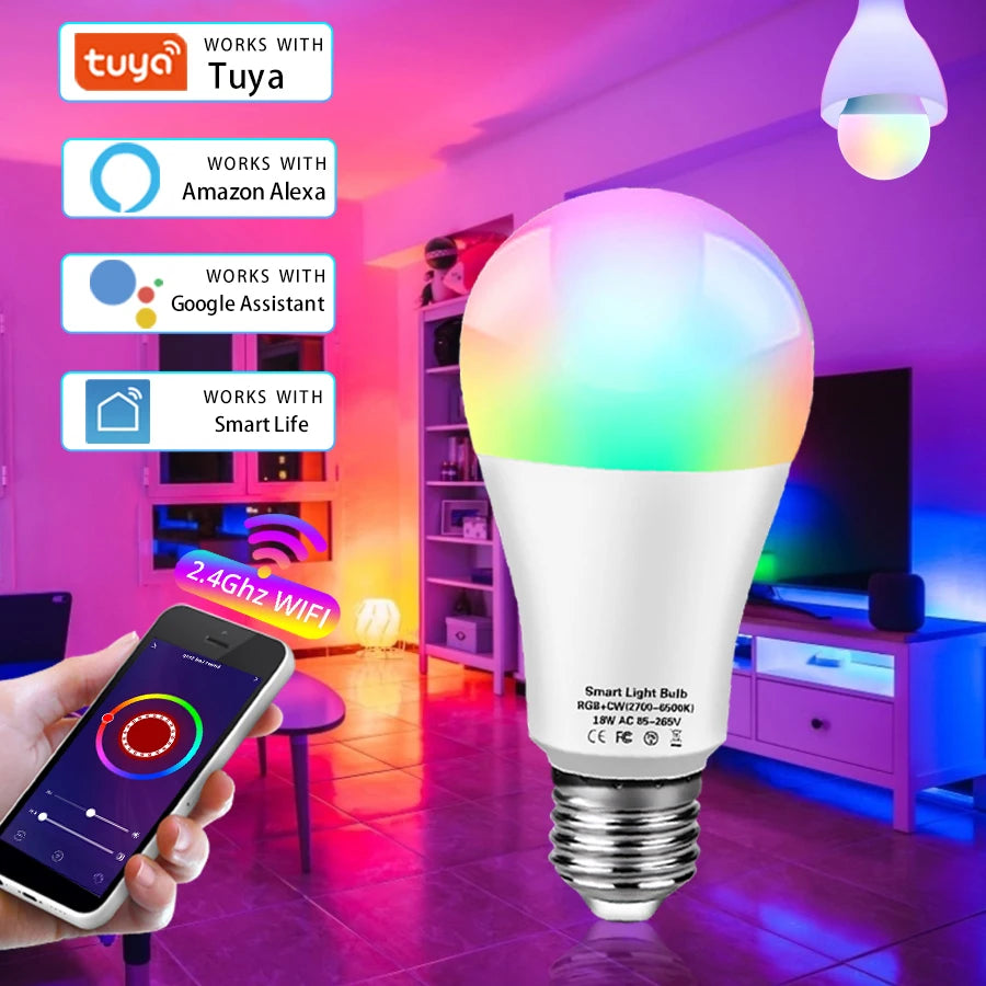 GGBEE Tuya WiFi Smart E27 LED Bulb – Alexa & Google Home Smart LED Bulb Oasis Select