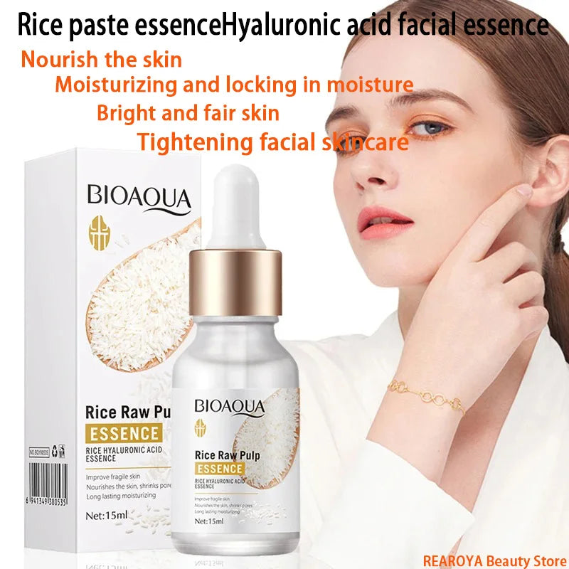 Rice Raw Pulp Serum Hyaluronic Acid Face Essence Nourishing Moisturizing Brightening Firming Serum Facial Skin Care BIOAQUA Oasis Select