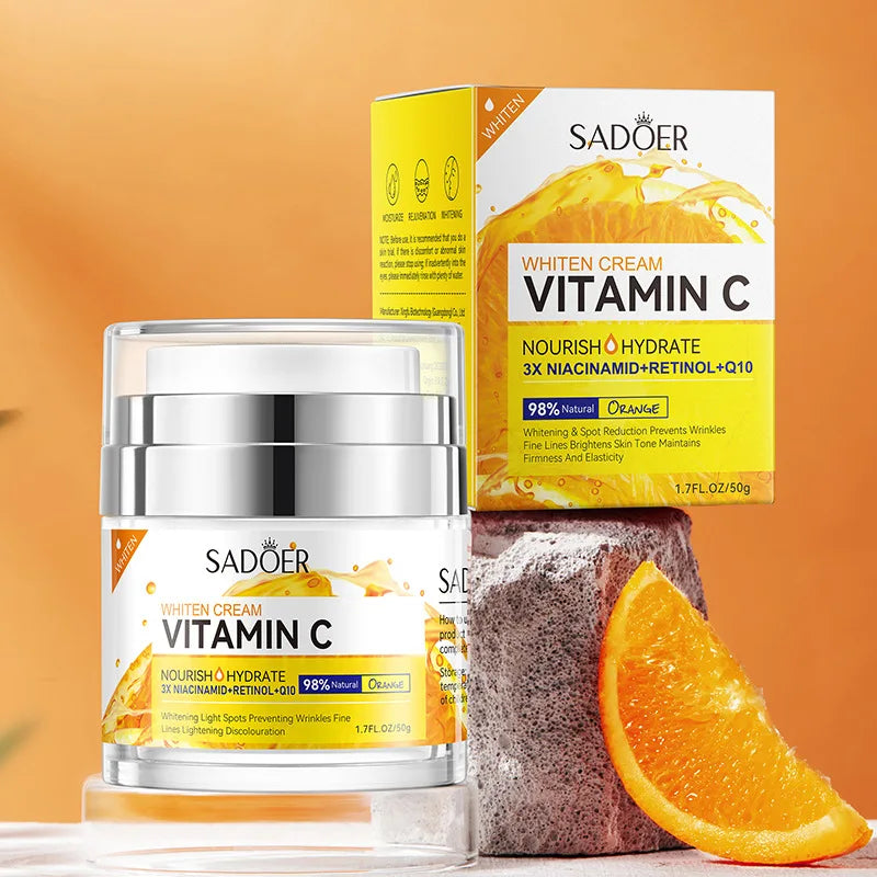 Retinol & Vitamin C Brightening Face Cream – Whitening Moisturizer Brightening Face Cream Oasis Select