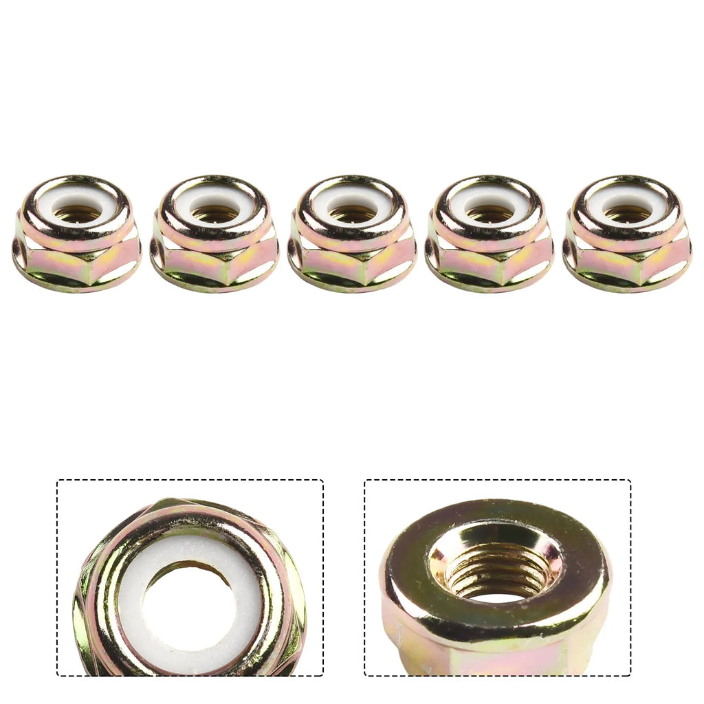 5pcs Reverse Screw Nuts String Trimmer Brush Cutter Gear Head Case Spare Parts M10x1.25 Nuts Lawn Mowers Lawn Trimming Tools Oasis Select