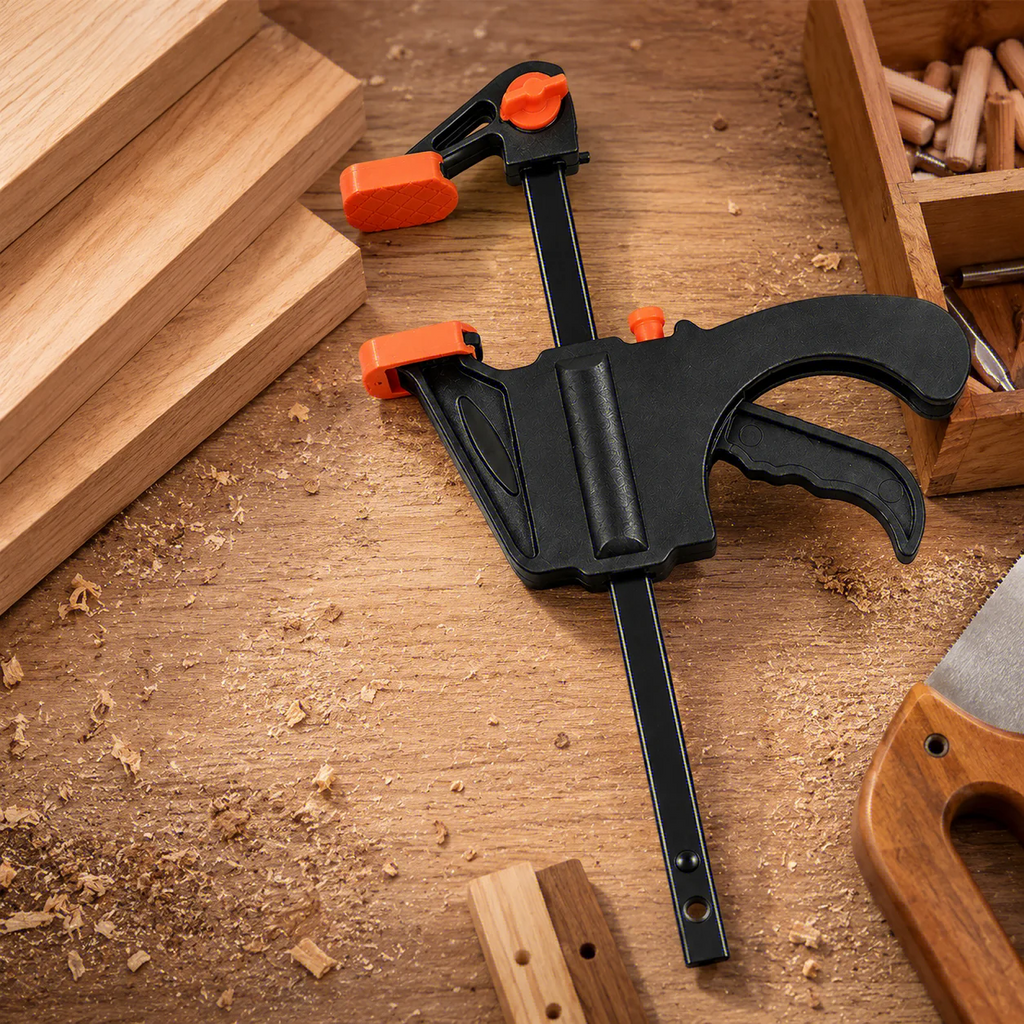 5/2 Piece 4-Inch Ratchet Woodworking Clamp Set with Solid Fast Work Bar for DIY Carpentry And Cabinet Making Oasis Select