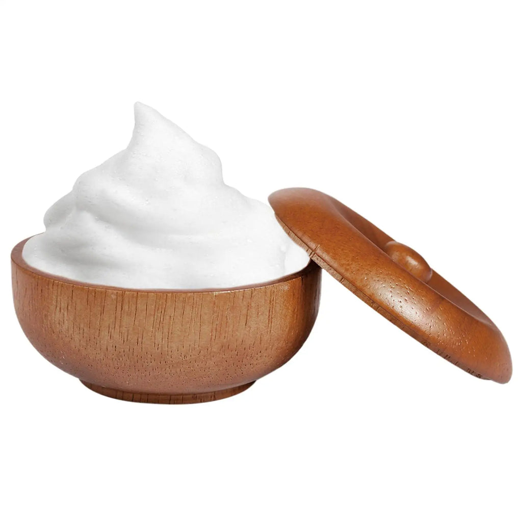 Wooden Shaving Bowl with Lid | Men's Lather Bowl & Soap Holder Shaving Lather Bowl Oasis Select