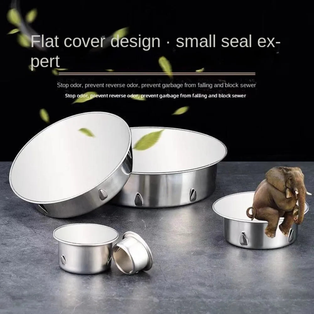 Stainless Steel Sewer Pipe Cap Insert Type anti-odor Anti-blocking Sealing Cover Insect Prevention 50-150mm Rain Pipe Cap Oasis Select