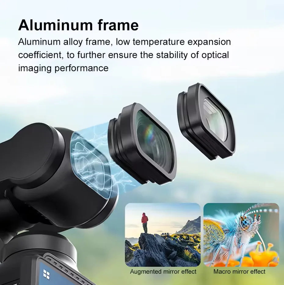Magnetic Wide Angle & Macro Lens for DJI Osmo Pocket 3/4