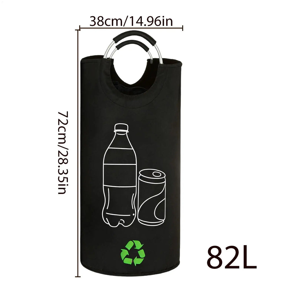 Recycle Bags 82L Storage Bin Deposit Bottle Storage Folding Recycling Bag with Double Handles for Bedroom Dorm College Home Oasis Select