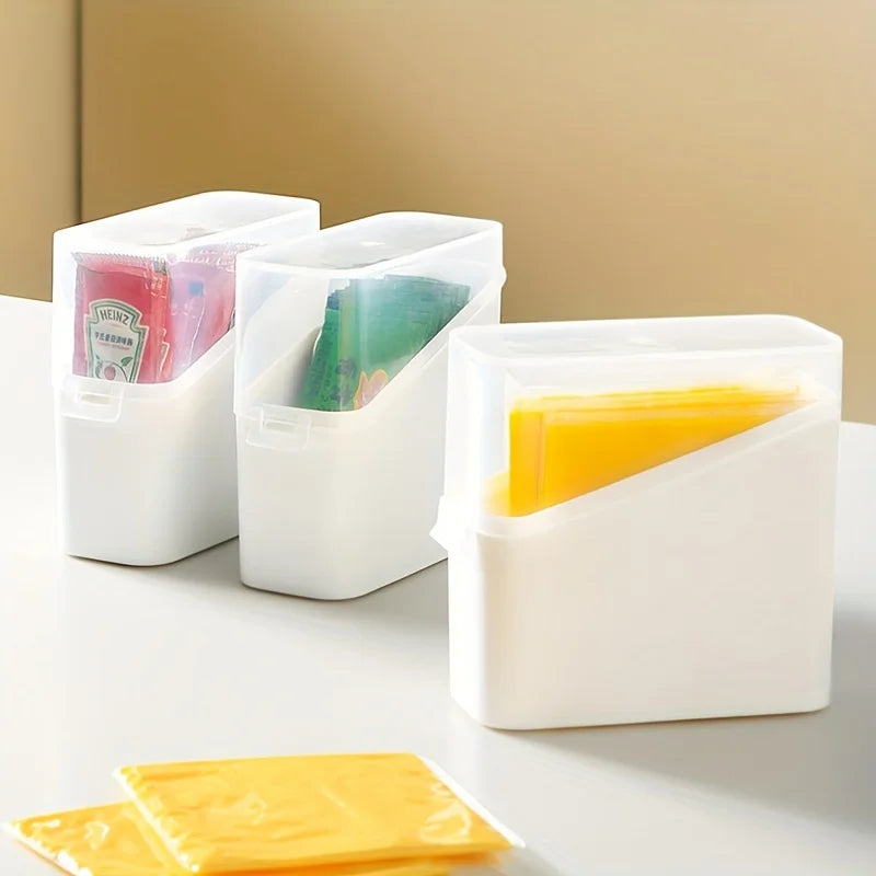 Japanese Style Tilted Transparent Lid Storage Box| Cheese Tea Coffee Storage Organizer| Small Item Classification Container Oasis Select