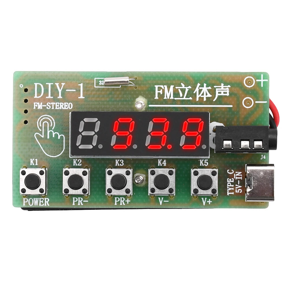 87-108MHz AM/FM Medium Wave FM 2 Band Stereo Digital Tuning Headphone Radio Kit DIY Production Teaching Parts Oasis Select
