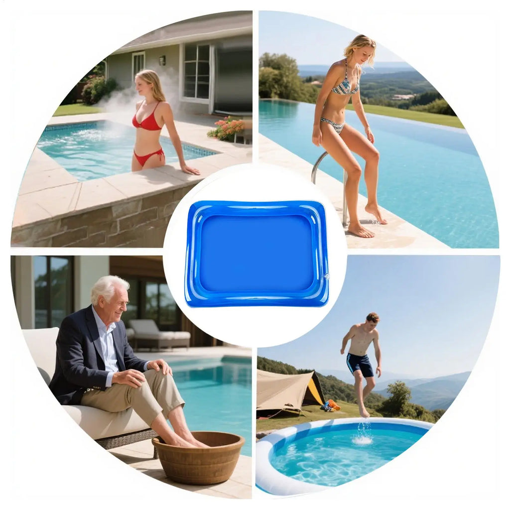 Portable Inflatable Foot Basin Convenient Foot Soaking Bath Tub For Pool Entrance Ladder Inflatable Basin Foot Soaking Tub Oasis Select