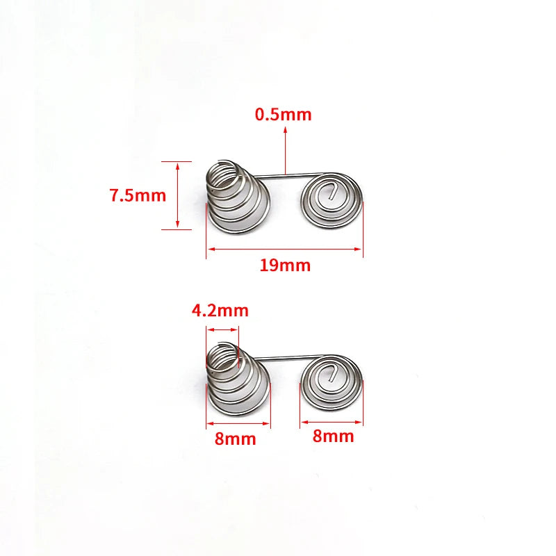 5PCS AAA Battery NIckel Wire Spring AA Battery Negative And Positive Coils Spring Contact Plate DIY Accessories Oasis Select A8 AAA