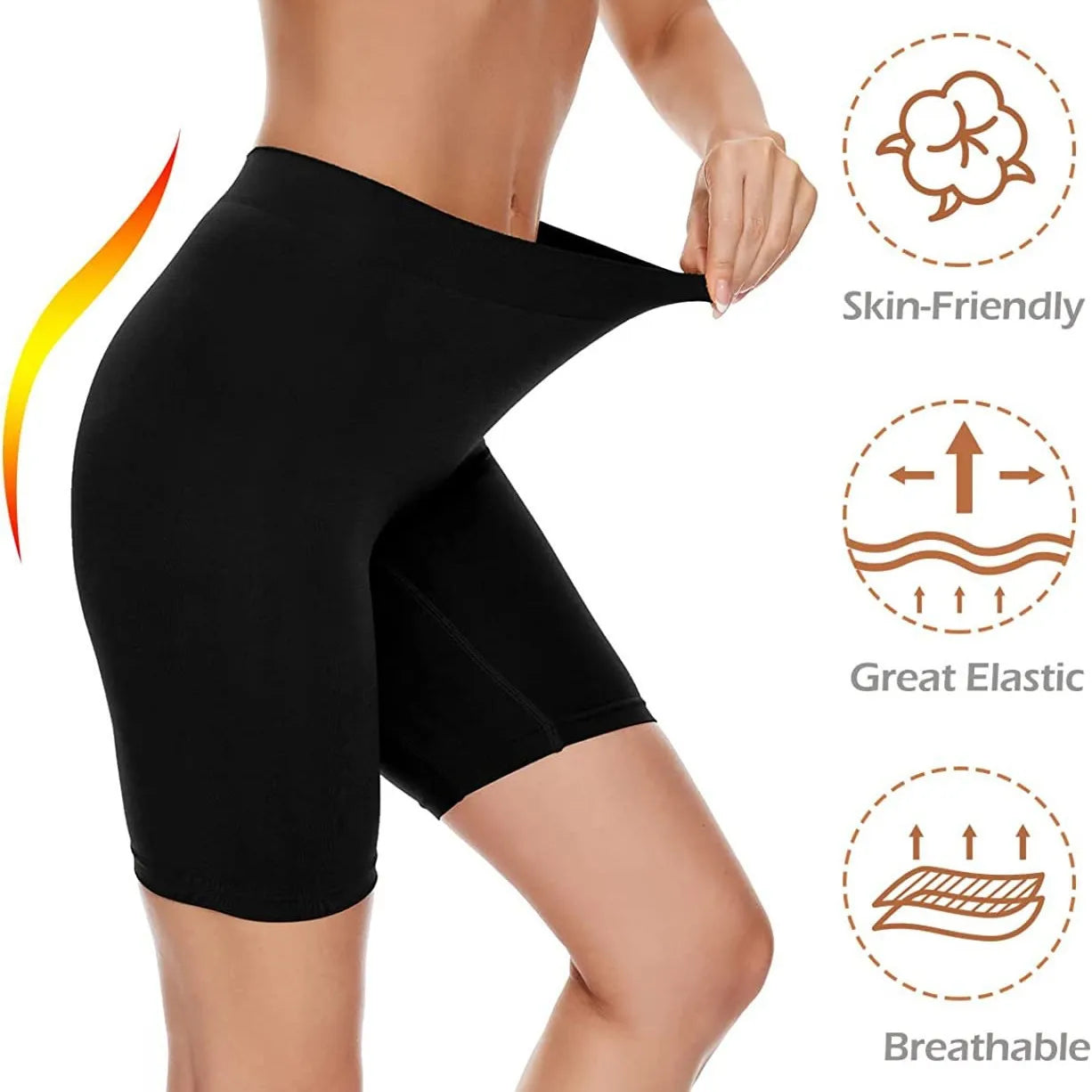 S-XXXL Seamless High Waisted Tummy Control Booty Lifting Yoga Boyshorts Plus Size Bottoms for Women Gym Cycling Casual Summer Oasis Select XXXL Black