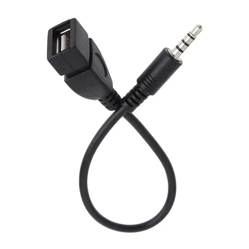 1/2/4/6pcs Car Connection Cable USB Female To Audio AUX Cable USB Flash Drive/Navigation/Stereo AUX Data Adapter Car Accessories Oasis Select