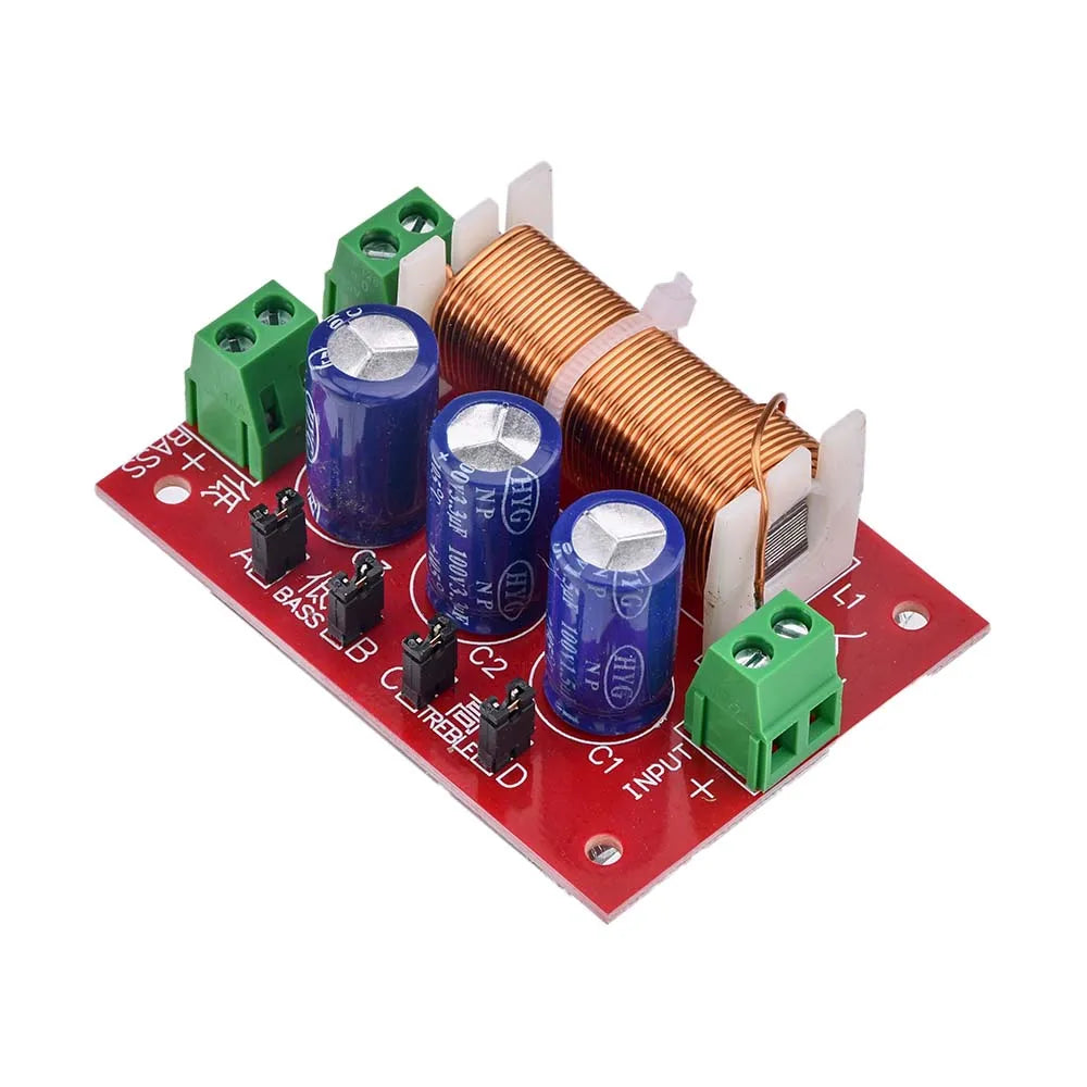 YLY-2088 2-Way Audio Speaker Crossover Filter Module 400W Full Range Adjustable Bass/Treble Frequency Divider No Welding Needed Oasis Select