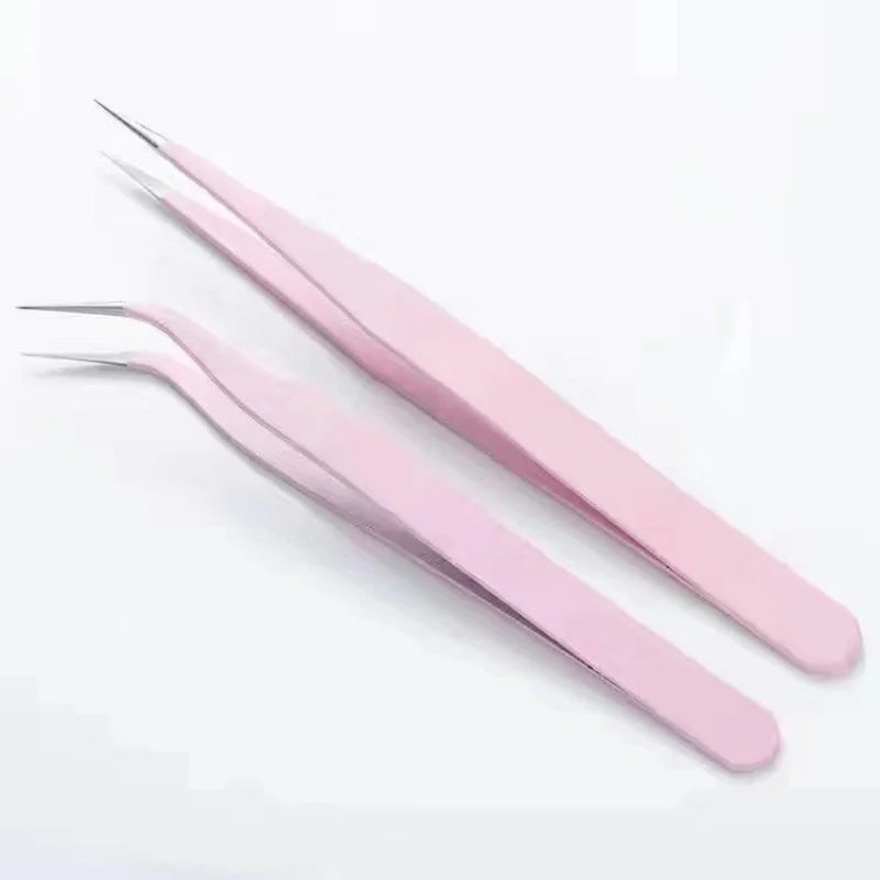 2pcs Tweezers Creative Macaroon Color Clip for DIY Decroative Journal Diary Scrapbook Sticker Tool Back To School Student Supply Oasis Select Pink set