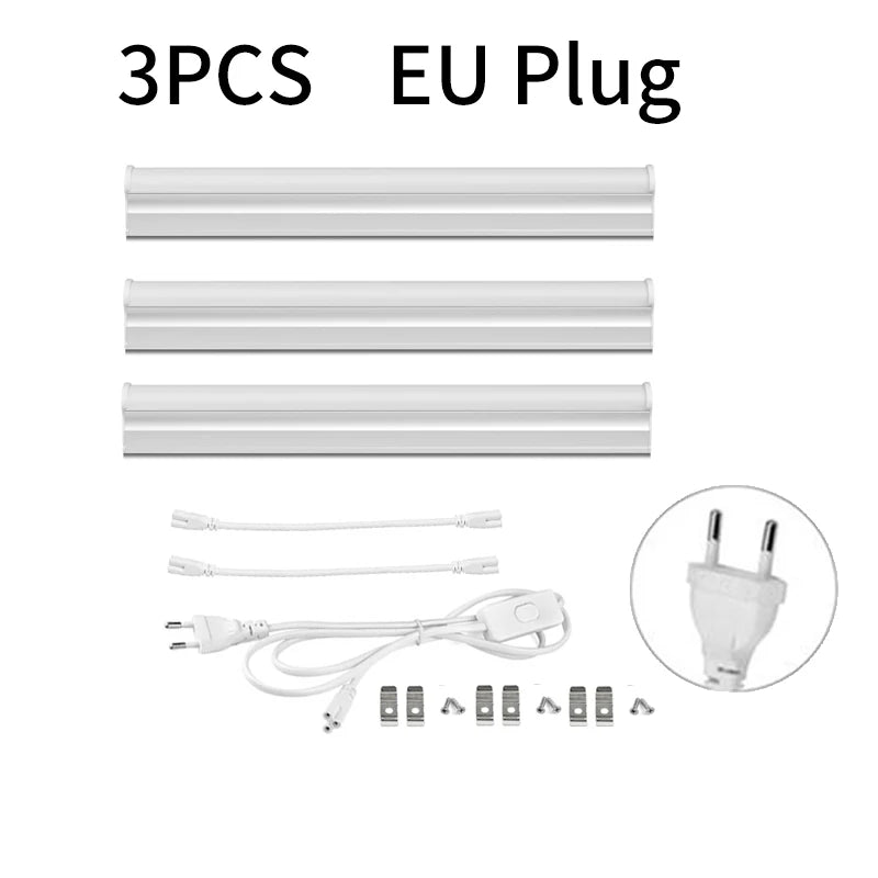 LED Tube Light Bar 29cm T5 Fluorescent 1-5 Pcs 220V 6W Kitchen Bathroom Bedroom Cabinet Lighting - Energy Efficient Bulbs Tube Oasis Select White 3Pcs T5 Tube