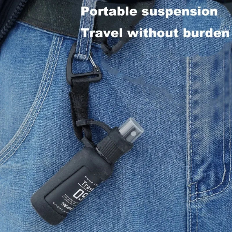 50ml Portable Tactical Spray Bottle Outdoor Camping Hiking Alcohol Dispenser Refillable Empty Bottle Survival Tool Black Oasis Select