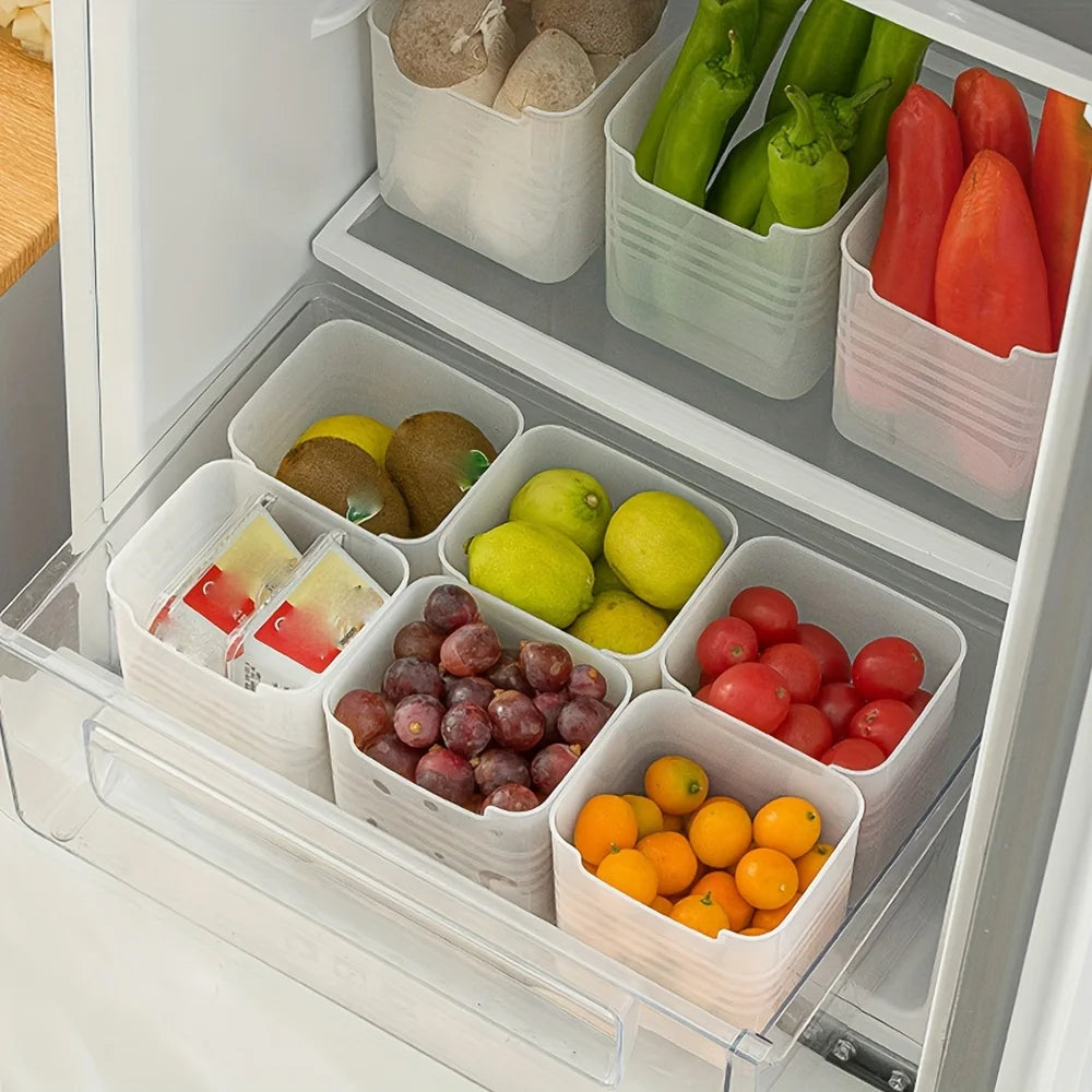 5 pcs Refrigerator side door Storage box fridge organizer for Fruits Vegetable kitchen organization and storage Space-Saving Oasis Select