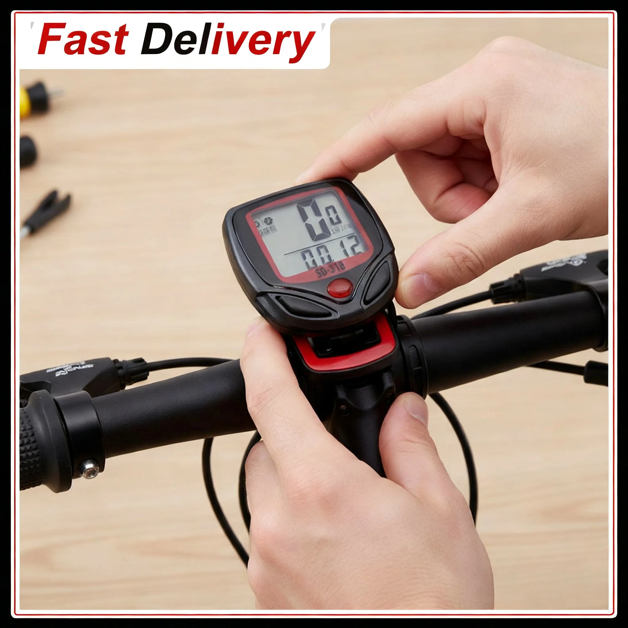 Waterproof Bicycle Computer LCD Speedometer & Odometer