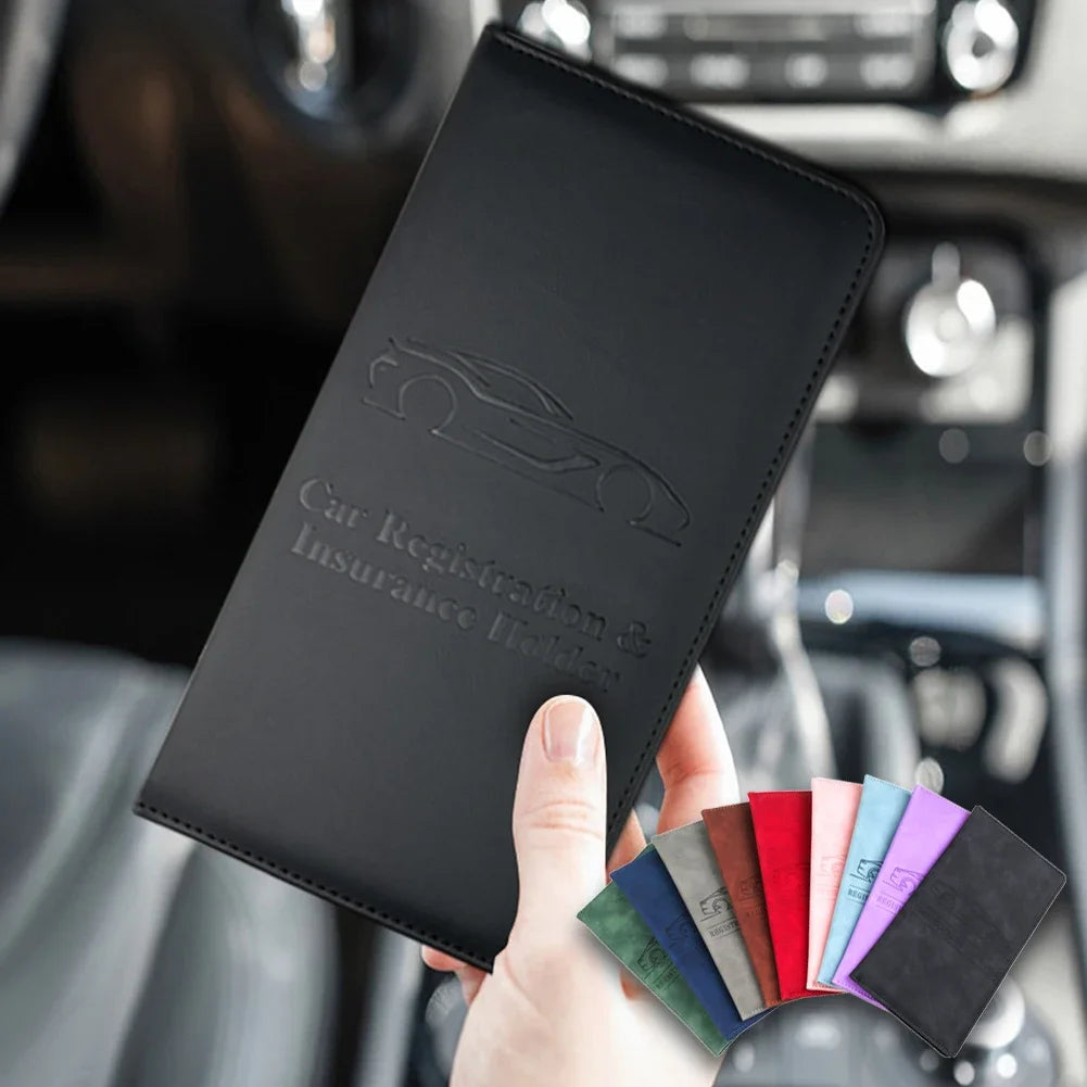 PU Leather Car Registration Insurance Holder Men Driving License Cover Auto Documents License Storage Bag Credit Card Holder Oasis Select