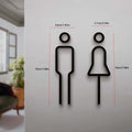 Funny Bathroom Signs for Men Women Creative 2D Flat Restroom Door Decor Restaurant Hotel Cafe Toilet Signage Wall Sticker Oasis Select Black style B Set