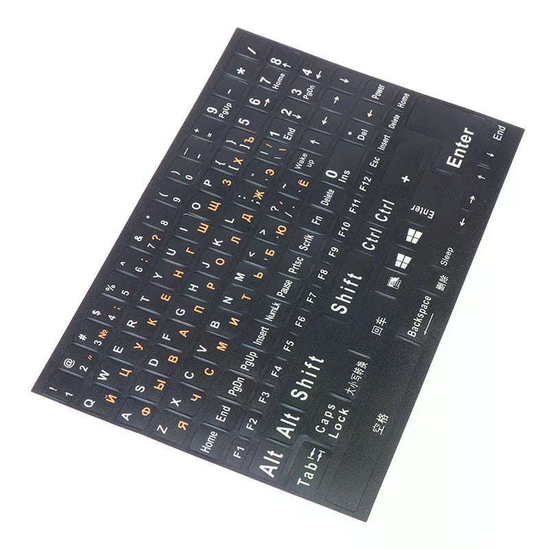 1Pc Full Size Russian Keyboard Stickers Letter Alphabet Layout Sticker Key Stickers For Laptop Desktop PC Keyboard Cover Oasis Select