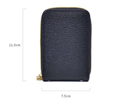 1pc Organ Card Bag Korean Edition Portable Women's Short Bank Card Cover Business Card Clip Zipper Vertical Handheld Bag Oasis Select 1pc brown