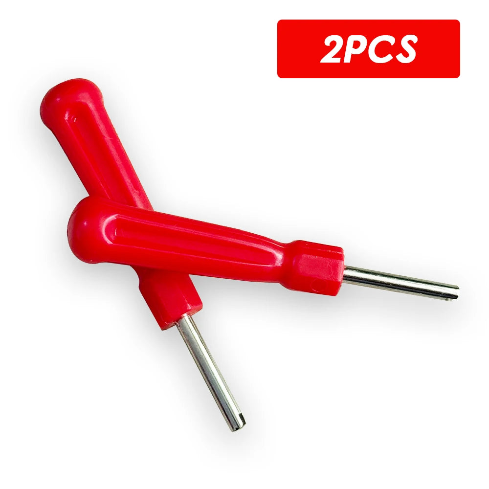 Portable Tire Valve Core Remover Installer Tool Removal Tool Car Bike Bicycle Motorcycle Tire Repair Tools Wrench Screwdriver Oasis Select 2pcs