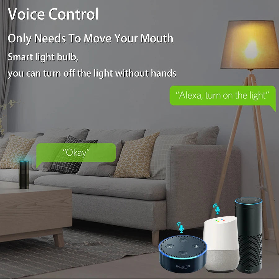 E14 Wifi Smart Light Bulb Candle Lamp 220V 5W 7W 9W Dimmable Tuya Smart Life APP Voice Control Bulbs With Alexa Google Home Oasis Select