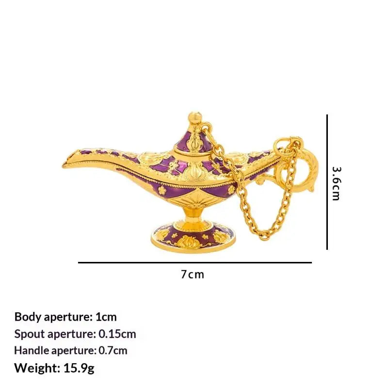 Vintage Aladdin Lamp Miniature Statue | Wedding & Home Decor Miniature Decorative Statue Oasis Select Purple