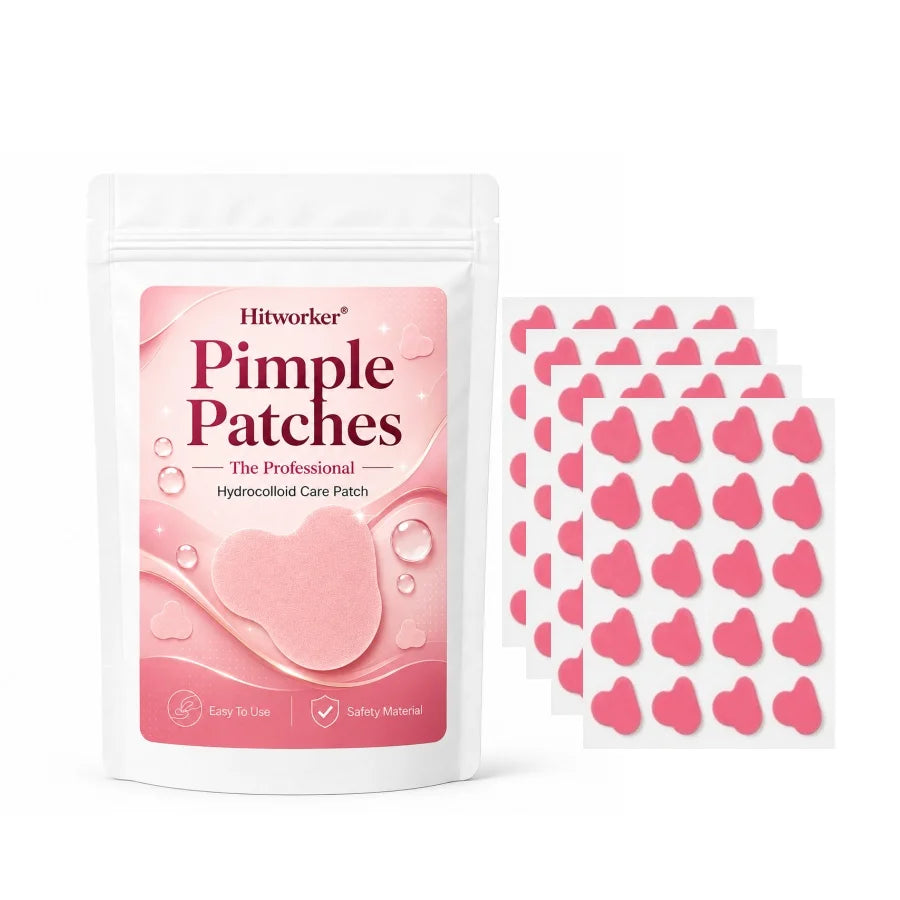 Pink Hydrocolloid Pimple Patches Cute Cloud Shaped Acne Spot Stickers Ultra-Thin Blemish Cover for Daily Skincare Oasis Select