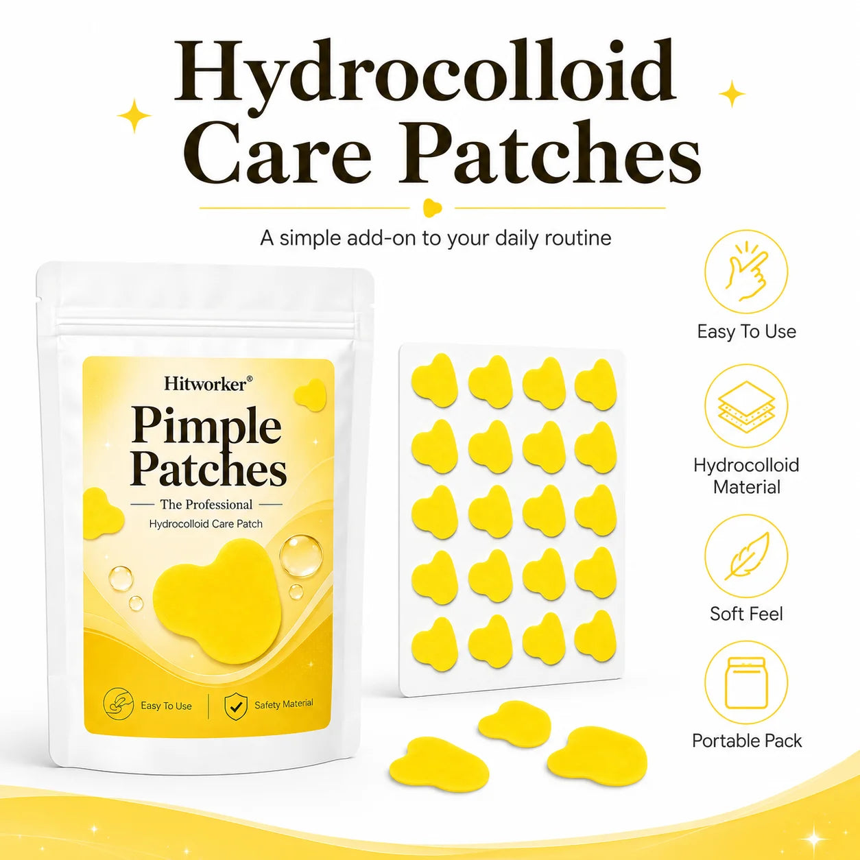 40/100PCS Hydrocolloid Patch Set for Daily Skin Care, Soft Feel, Easy Placement, Portable Pack for Home, Travel & Night Routine Oasis Select