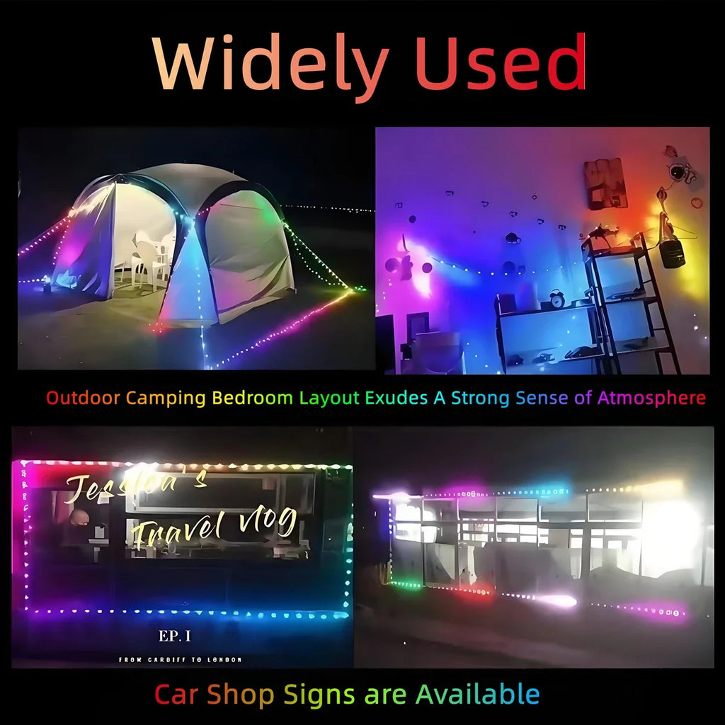 Dreamcolor WS2812B RGBIC Bluetooth APP Control LED String Lights DIY USB Lamp Fairy Garland for Party Festival Tree Wedding Deco Oasis Select