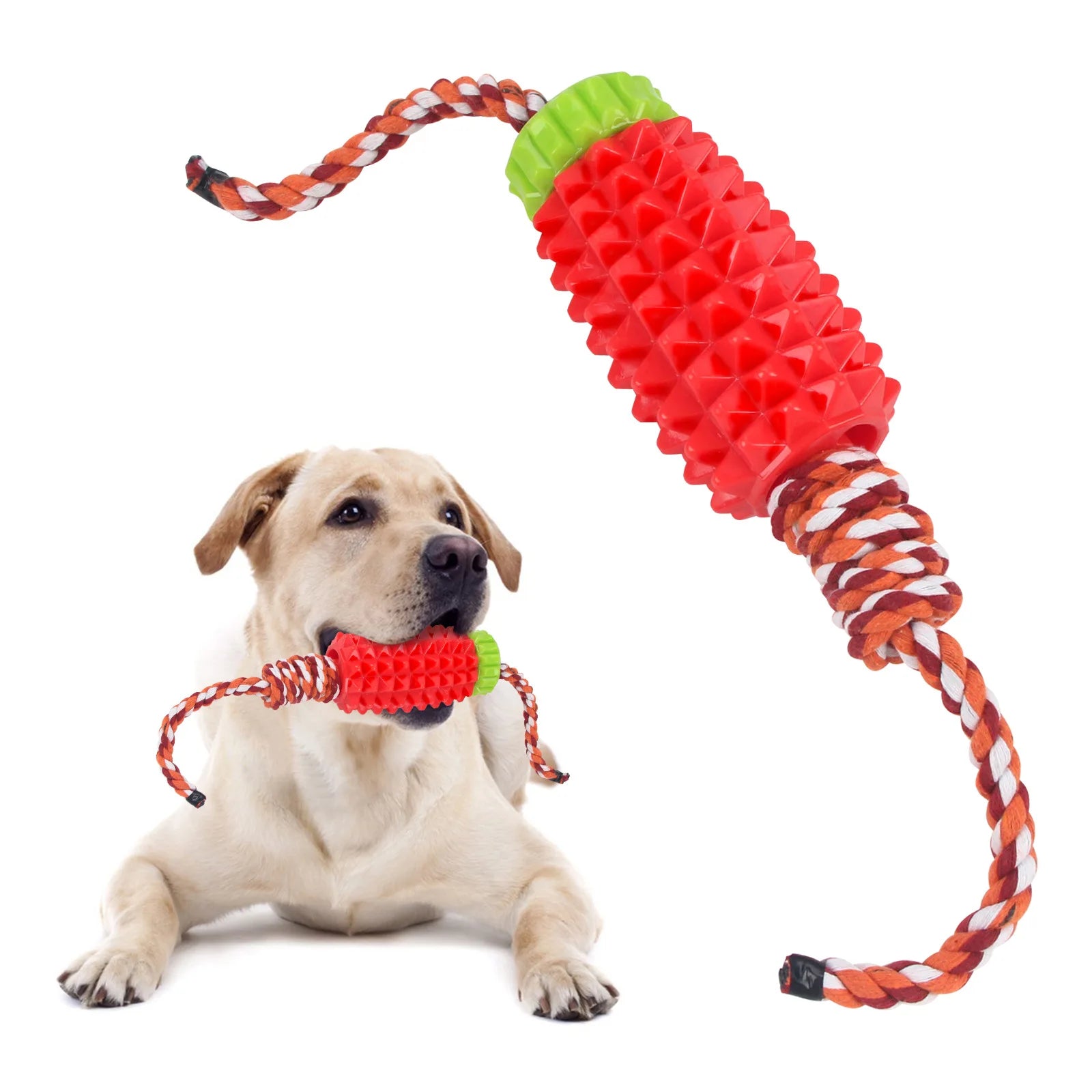 TPR Soft Rubber Big Pineapple Knot Interactive Training Toy for Dogs To Chew on Toys To Relieve Boredom and Prevent Food Leakage Oasis Select 25003-1A Red