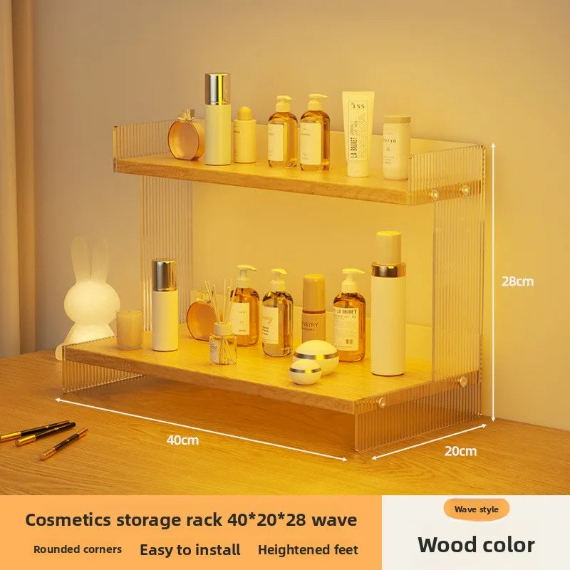 Multi-functional Desktop Shelf Household Cosmetics Storage Rack Acrylic Storage Rack sturdy and durable Oasis Select 40cmF