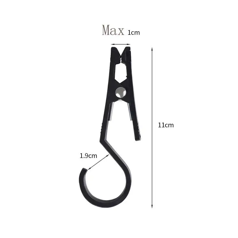 5/10Pcs Outdoor Multi-Purpose Tent Tarp Clip Hook with Secure Grip For Camping Tarp Lights Pot Hat clothes Gear Hanging Oasis Select