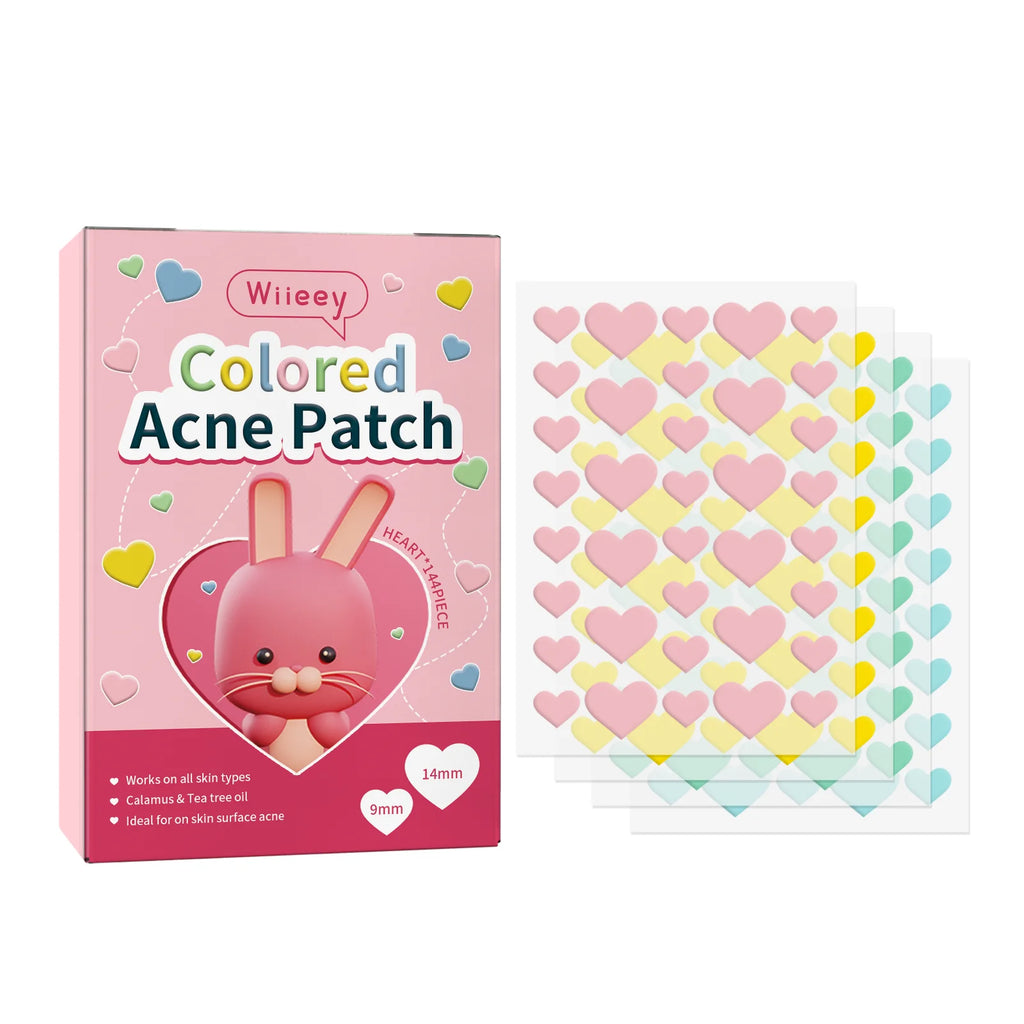 Wiieey Star Acne Patches – Colorful Pimple Stickers 144–288pc Acne Pimple Patch Oasis Select Love 144pcs