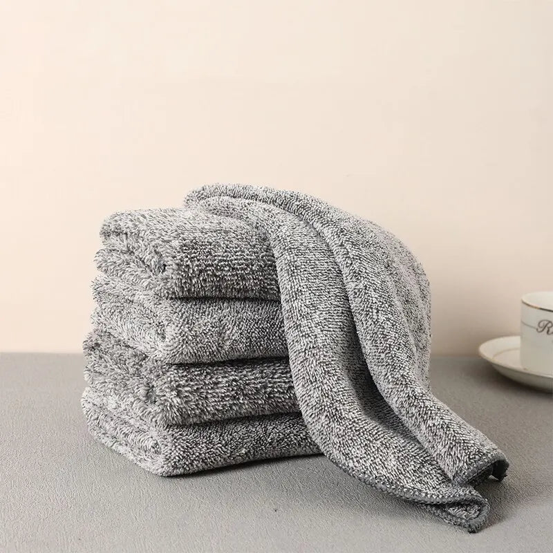 Bamboo Charcoal Dish Cleaning Cloth | Microfiber Scouring Pad Dish Cleaning Cloth Oasis Select