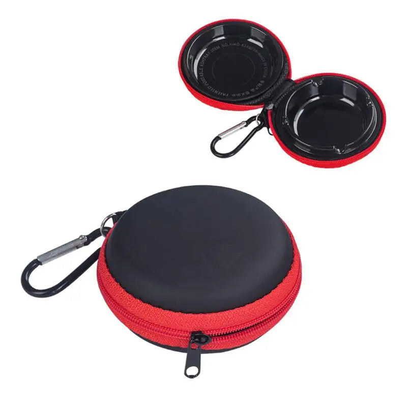 Compact EVA Keychain Ashtray with Portable Pouch, Anti-smog Solution for Vehicle and Travels Oasis Select A2