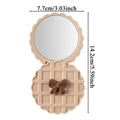 Pocket Mirror Mini Size Handheld Vanity Mirror Pocket Mini Makeup Mirror Bright Makeup Mirrors Mirror Cute Pocket Mirror Oasis Select Beige
