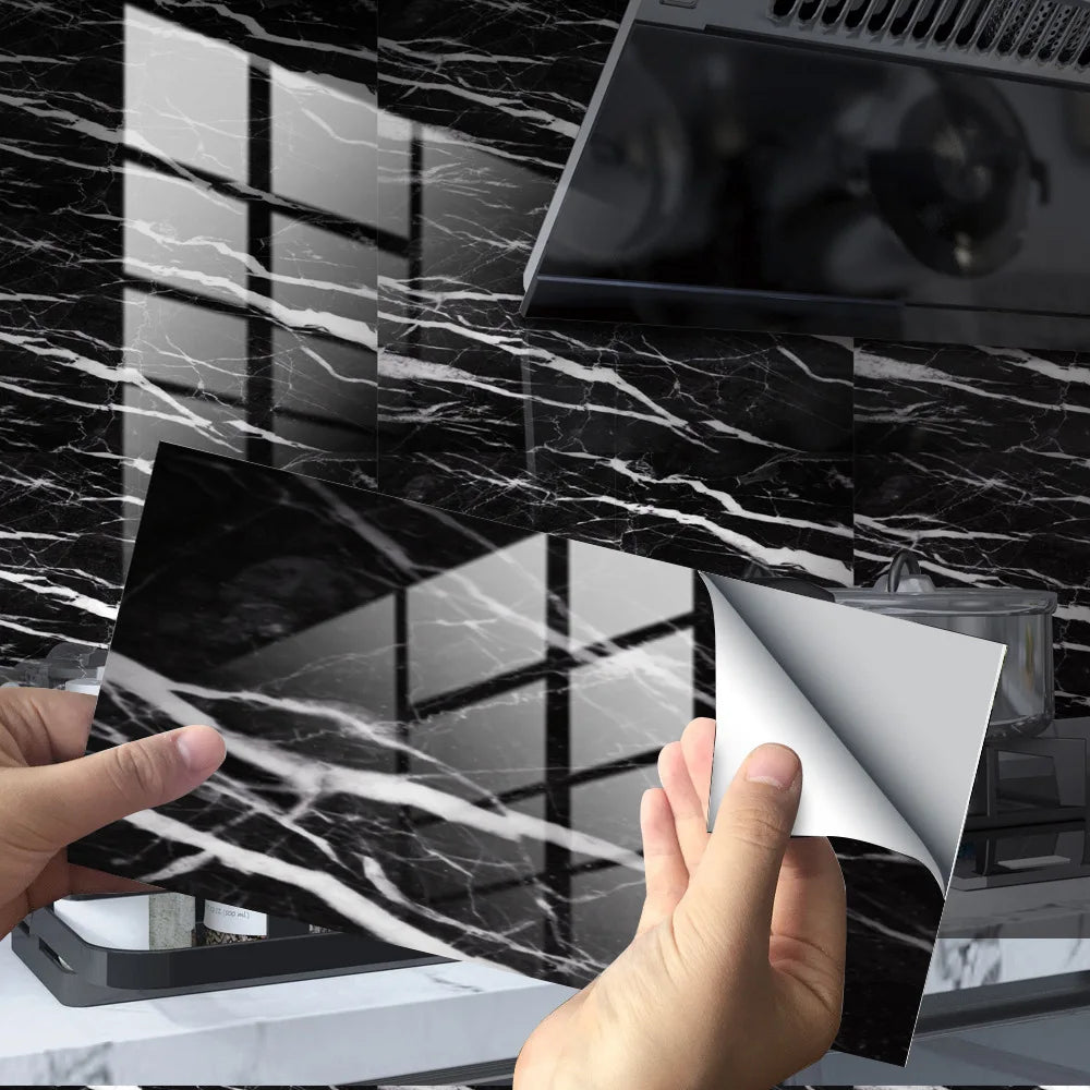 Imitation marble tiles are pasted with thickened film and decorated with crystal texture Sticker wall decor Oasis Select DLS030 30x15cm-32pcs