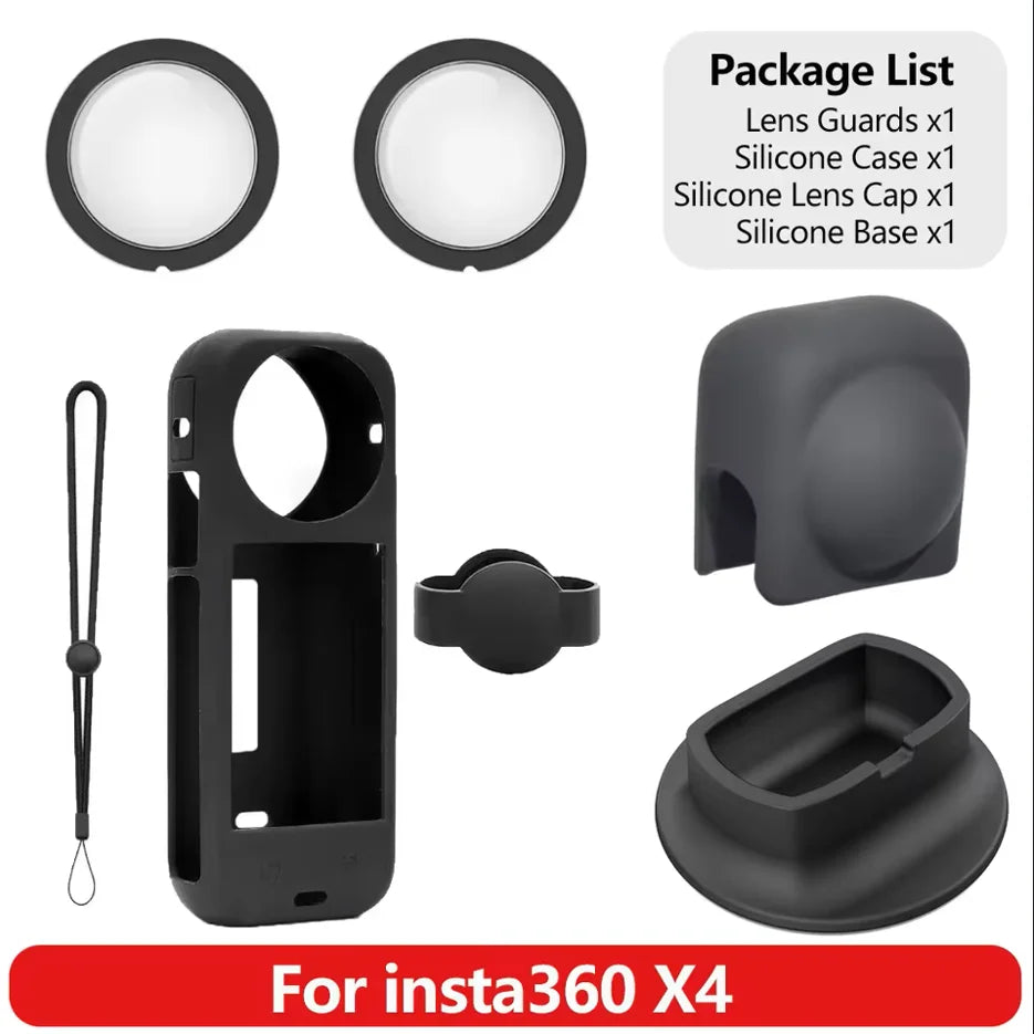 Insta360 X4 Accessories Kit – Lens Guards, Protector & Case