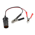 12V/24V Battery Clip-On Cigarette Lighter Socket Adapter