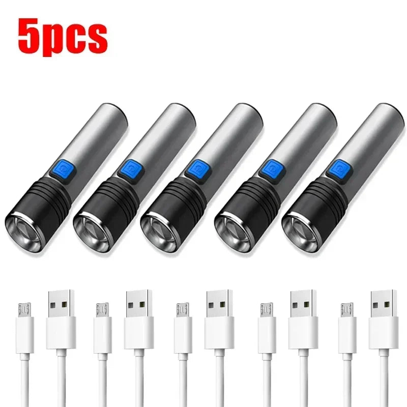 USB Rechargeable 365nm/395nm UV Flashlight 3 Modes Zoomable Ultraviolet Torch Pets Tinea Money Ore Scorpion Detection Lamp Oasis Select 5pcs