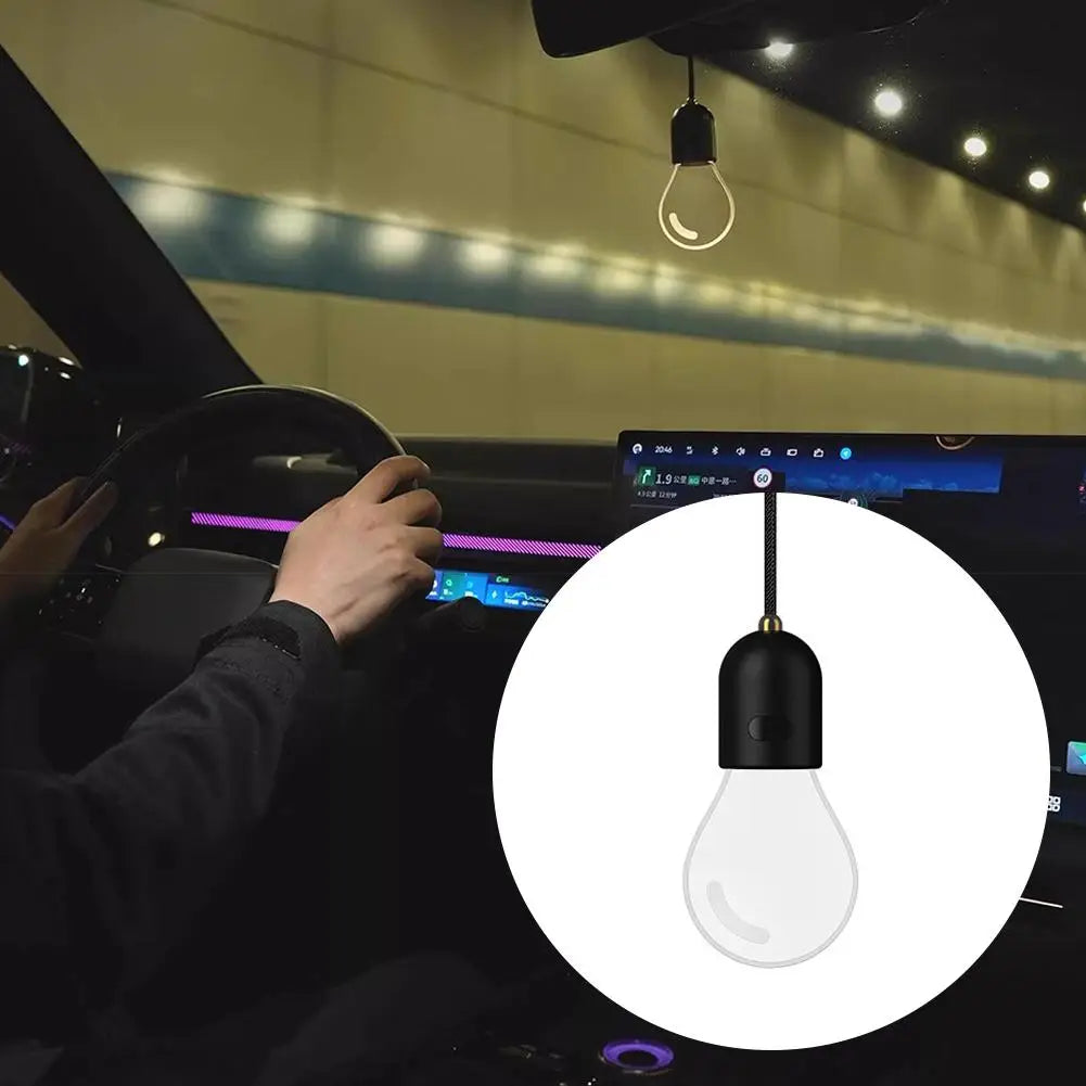 Car LED Atmosphere Bulb – Rearview Mirror Hanging Glow Lamp
