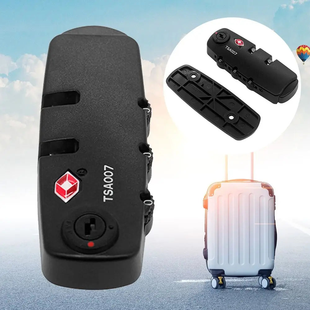 TSA 3 Digit Combination Lock Cabinet Locker Bag Lock Customs Password Lock Security Tool Suitcase Luggage Coded Lock Travel Oasis Select