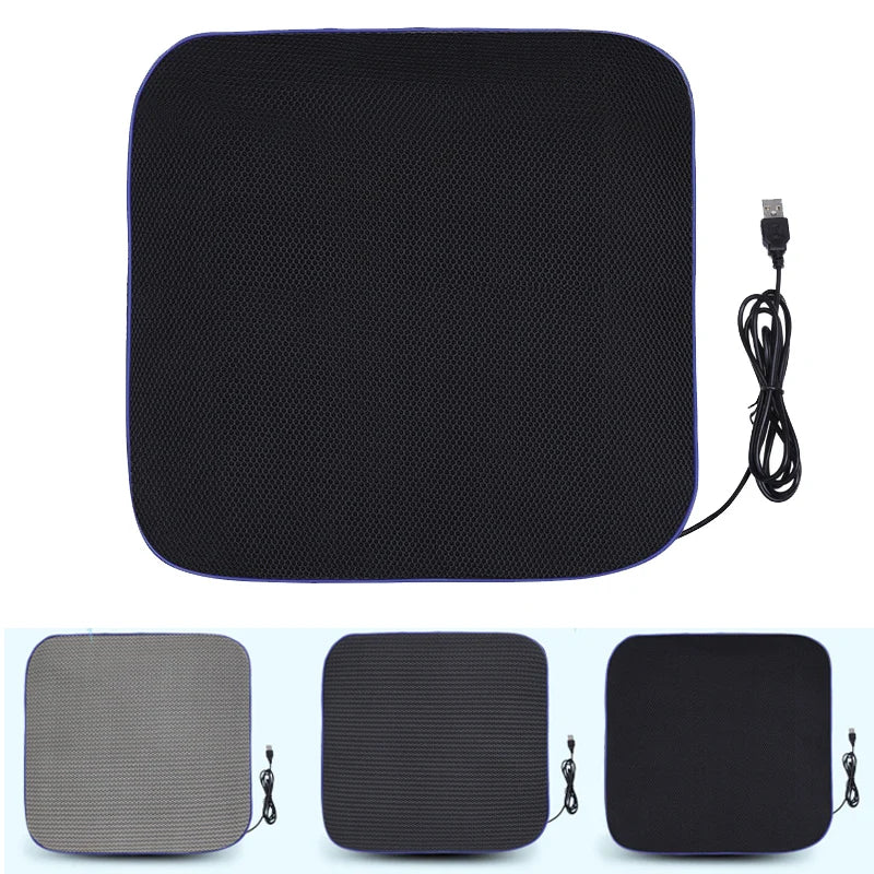Summer Car Seat 3D Honeycomb Breathable Cushion USB Interface Fan Blowing Comfortable Cool Cushion for Car Home Seat Cushion Oasis Select