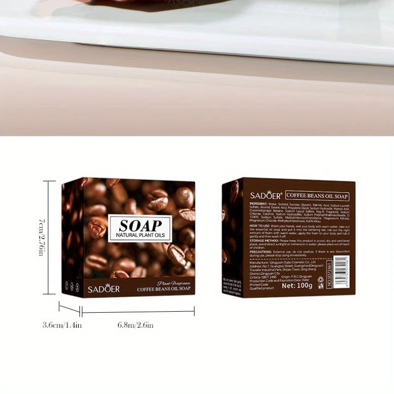 Coffee Bean Essential Oil Soap Hand Soap Cleansing Body Soap for Men and Women Oasis Select