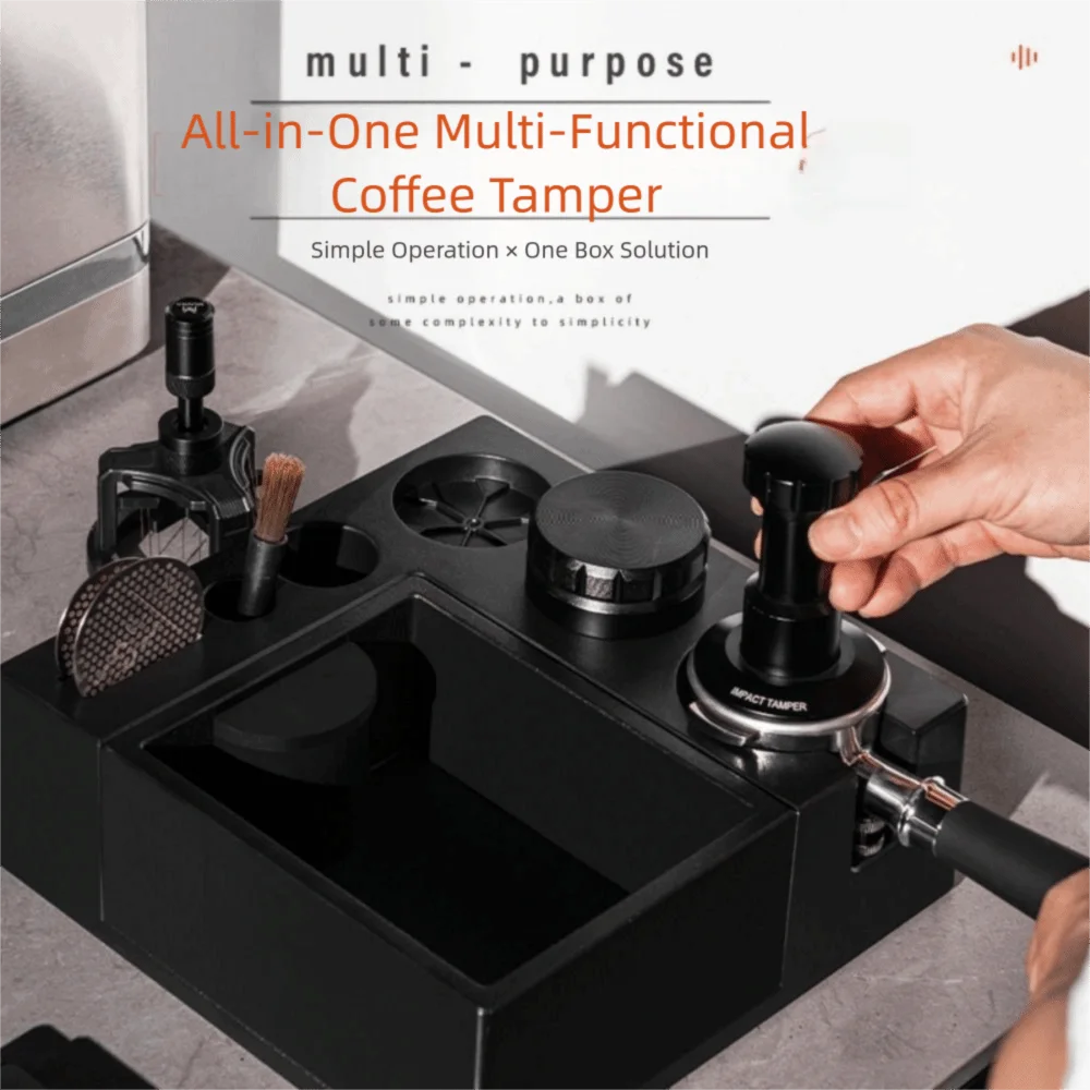 Espresso Tamping Station with Knock Box & Organizer