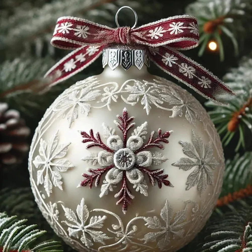 2D Acrylic Christmas Tree Ornaments – 7-Piece Flat Pendant Set